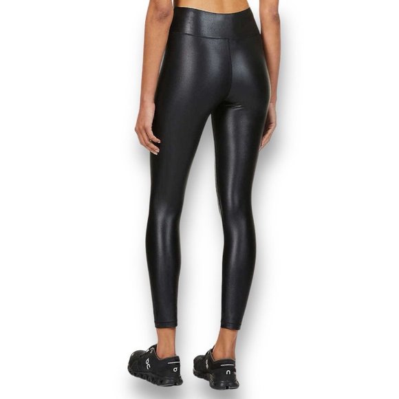 All Access Bandier Center Stage Legging S Black Shine Shiny Spandex High Waist - Picture 2 of 10